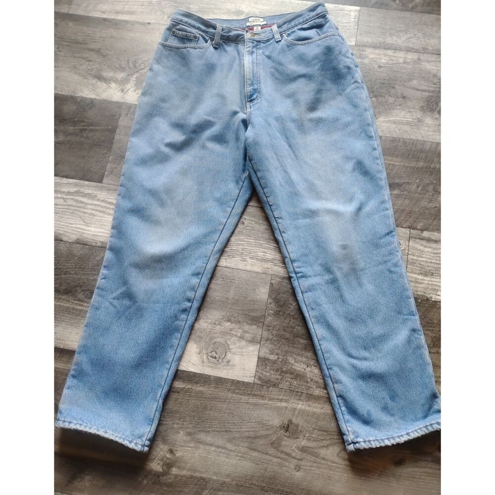 L.L. Bean Women's Size 14 Original Fit/Relexed Flannel Lined Jeans